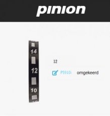 P5910i Pinion getallen ring zwart 12 omgekeerd