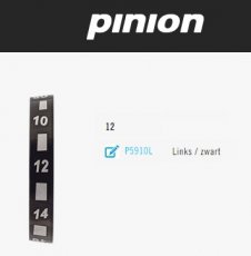 P5910L Pinion getallen-ring zwart links 12