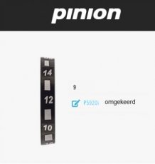 P5920i Pinion getallen ring zwart 9 omgekeerd