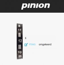 P5940i Pinion getallen ring zwart 6 omgekeerd