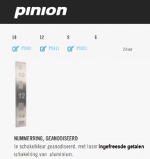 Pinion 5901 Pinion getallen ring zilver